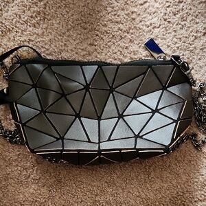 Geometric Black and Gray Women's Bag
